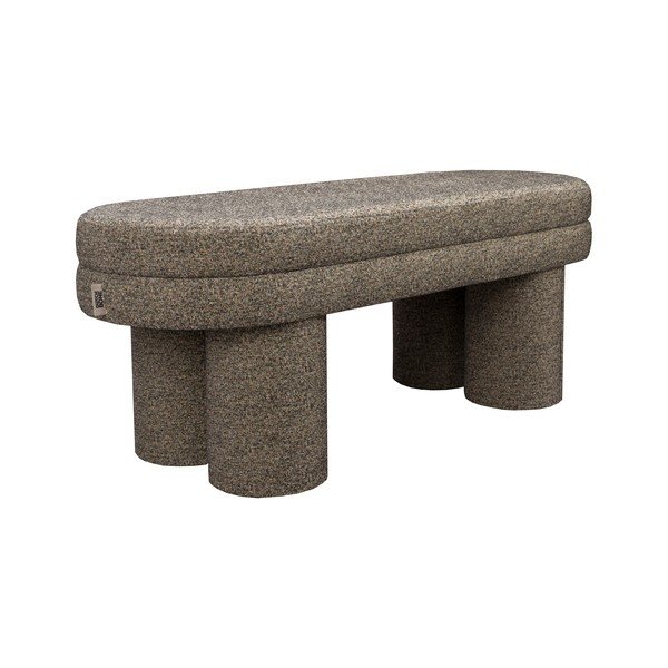 Panchina marrone con rivestimento in bouclé Fern – Dutchbone-image-2