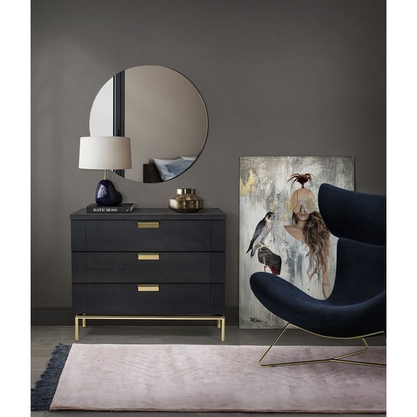 Credenza nera , 75 x 91 cm Pimlico - Woodman-image-1