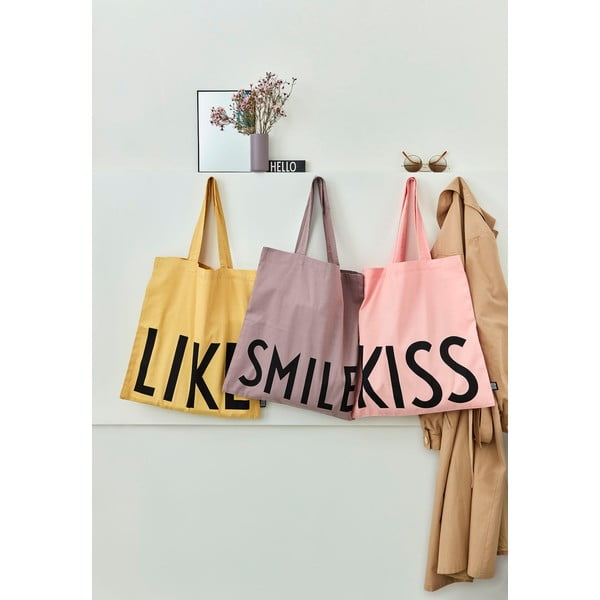 Borsa di tela gialla Like - Design Letters-image-1