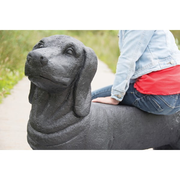 Panchina da giardino nera Dachshund - Esschert Design-image-4