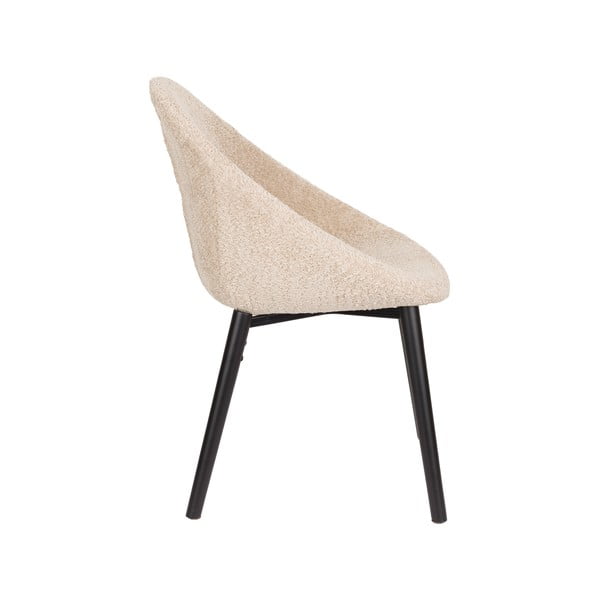 Sedia da pranzo beige in imbottito Fenna – Dutchbone-image-3