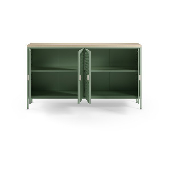 Armadietto color menta/di colore naturale in metallo 160x90x40 cm Sayla – Marckeric-image-1