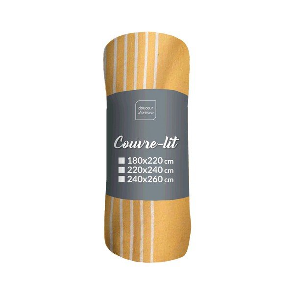 Copriletto giallo 220x240 cm Adele - douceur d'intérieur