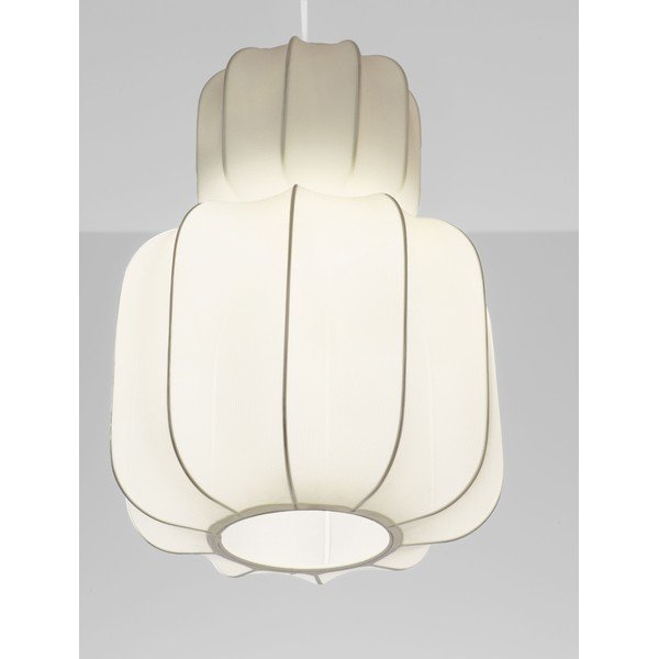 Lampadario bianco opaco in tessuto ø 28 cm Delina – Nova Luce-image-2