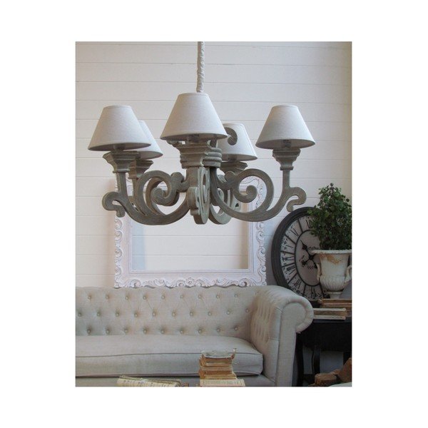 Šedé stropní svítidlo Orchidea Milano Antique Chandelier