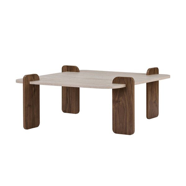 Tavolino da salotto beige 90x90 cm Marais – Nordure
