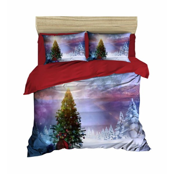 Biancheria da letto natalizia per letto matrimoniale con lenzuolo Oscar, 200 x 220 cm - Mijolnir