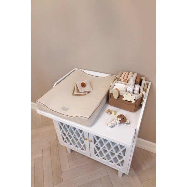 Scatola per bambini marrone chiaro in tessuto 24x34x17 cm Classic Stripes Camel – Cam Cam Copenhagen-image-2