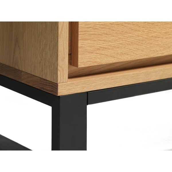 Tavolo TV in rovere colore naturale 170x55 cm Livorno - Unique Furniture-image-1