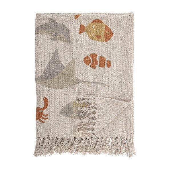 Coperta beige in cotone per neonati 100x80 cm Abaas - Bloomingville Mini-image-3