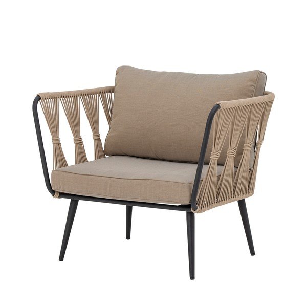 Poltrona da giardino imbottita beige Pavone - Bloomingville-image-4