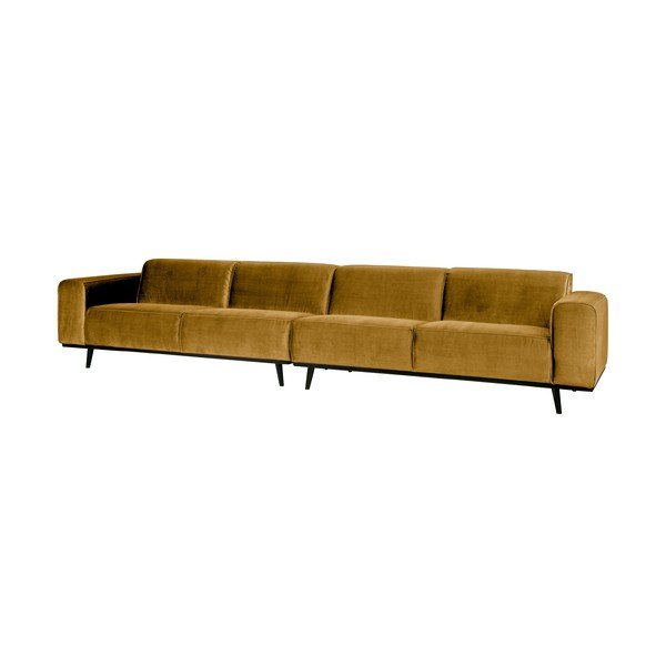 Divano in velluto giallo miele Statement, 372 cm - BePureHome-image-1