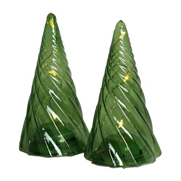 Decorazione natalizia luminosa verde 2 pz ø 6 cm Vilma – Sirius