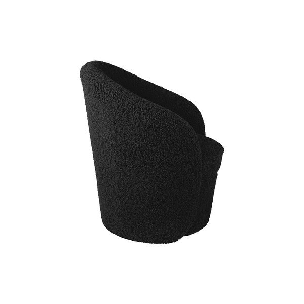 Poltrona nera in tessuto bouclé Cuddly - Leitmotiv-image-4
