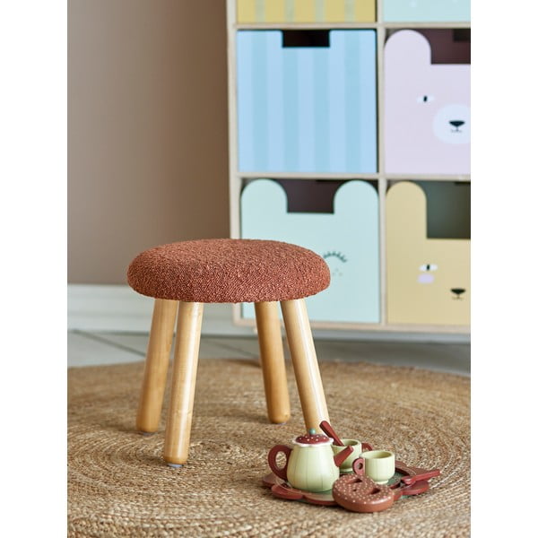 Sgabello per bambini arancione Aksel – Bloomingville Mini-image-1