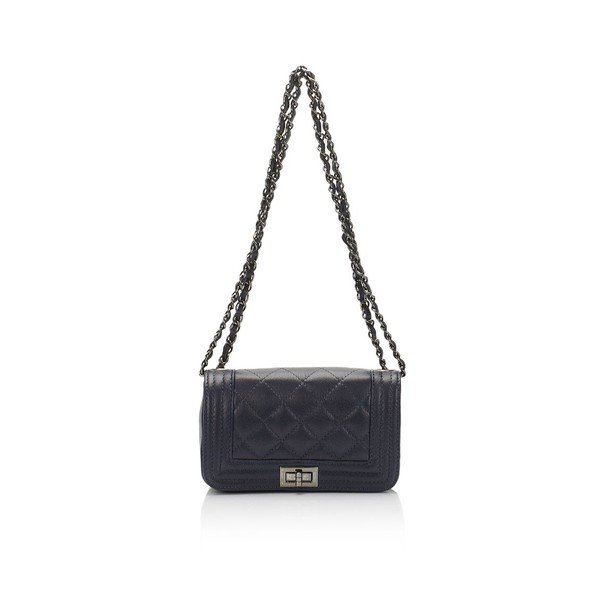 Borsa in pelle blu scuro Phaedra - Giulia Massari