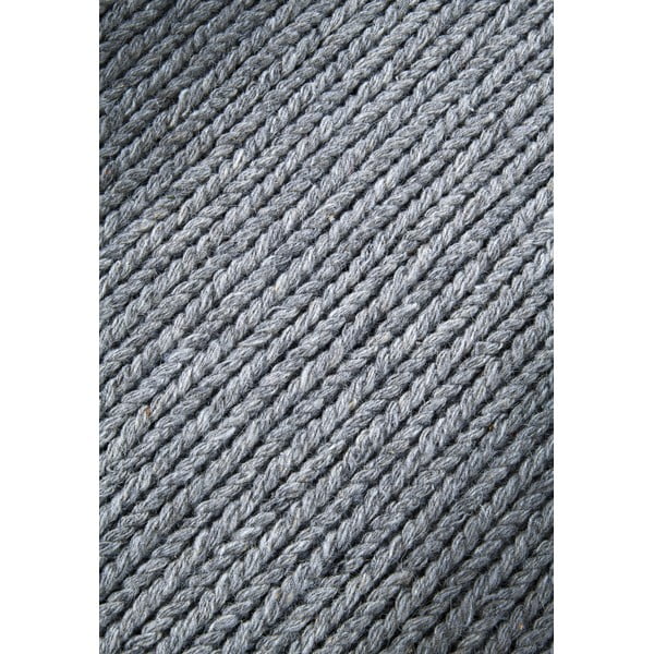 Tappeto rotondo grigio in lana tessuto a mano ø 160 cm Francois - Villeroy&Boch-image-4