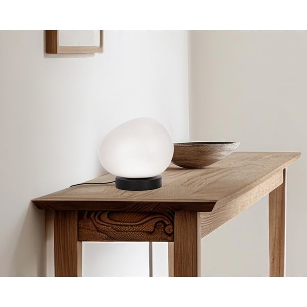 Lampada da tavolo bianca e nera (altezza totale 19 cm) Stones – Candellux Lighting-image-1