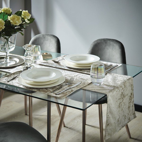 Tovaglietta di stoffa 2 pezzi 46x30 cm Crushed Velvet - Catherine Lansfield-image-2