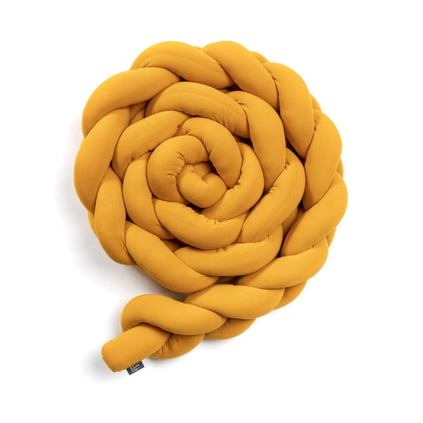 Coprimaterasso per culla in maglia di cotone giallo senape, lunghezza 360 cm - ESECO