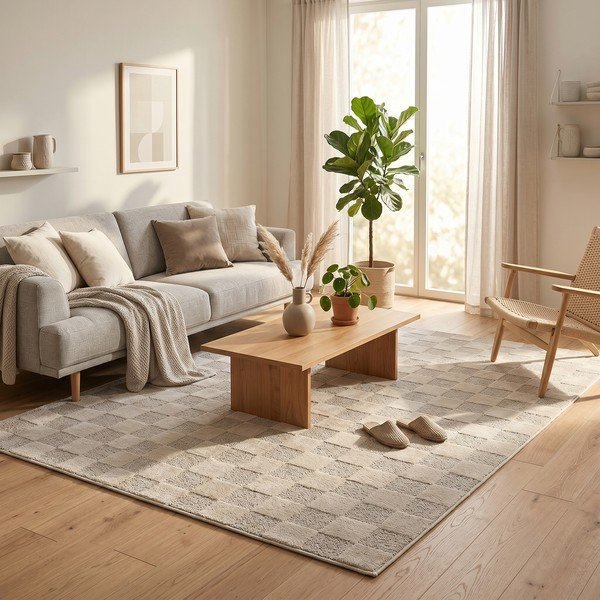 Tappeto beige 120x170 cm Mosaic - ESTE-image-2