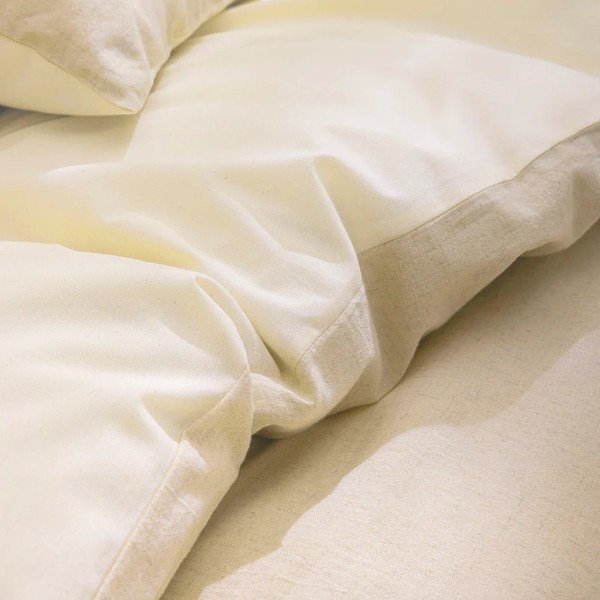 Set copripiumino e federa di colore naturale in misto lino per letto matrimoniale 3 pezzi 240x220 cm Ariane – douceur d'intérieur-image-2