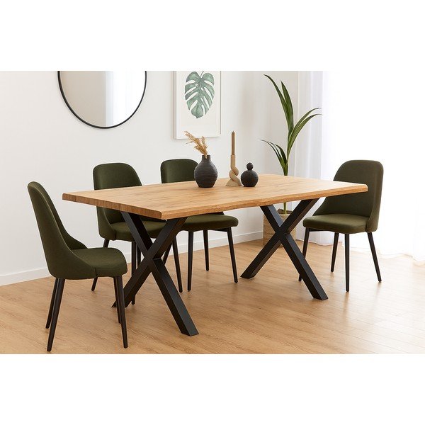 Tavolo da pranzo con effetto rovere 90x160 cm Kora – Bonami Essentials-image-4