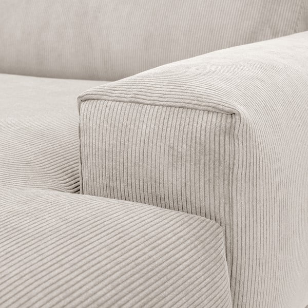 Divano angolare in velluto a coste beige, angolo destro Penelope - Max Winzer-image-1