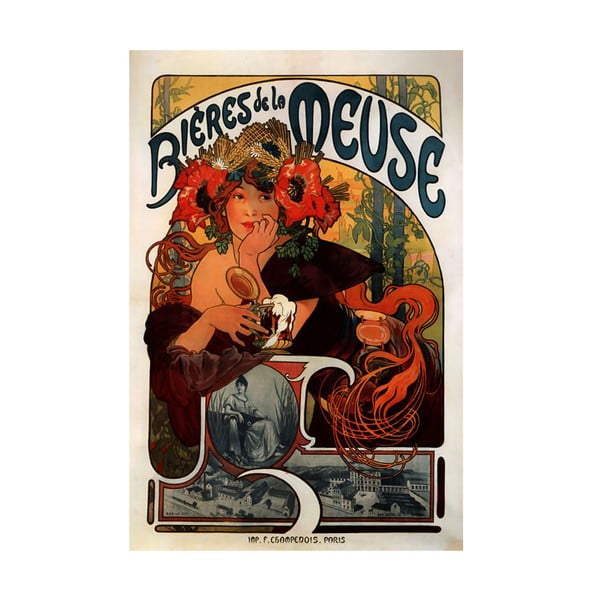 Obraz Bieres de la Meuse od Alfonse Muchy, 60x90 cm
