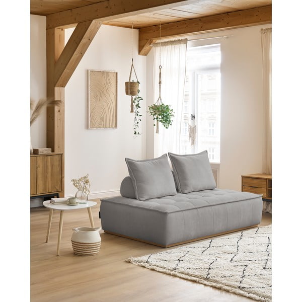 Divano grigio chiaro con rivestimento in ciniglia 175 cm Elisa – Bobochic Paris-image-1