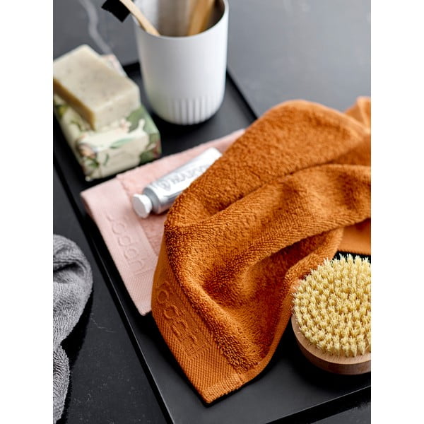 Asciugamano arancione in spugna di cotone Clay, 100 x 50 cm Comfort Organic - Södahl-image-1