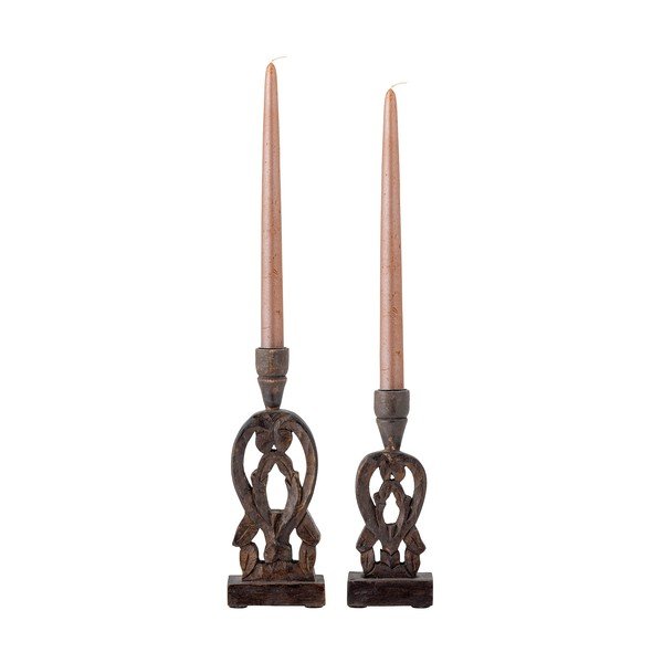 Candelieri in legno in set di 2 Bernie - Bloomingville-image-2