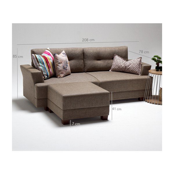 Divano marrone angolo sinistro Ingrid - Balcab Home-image-1