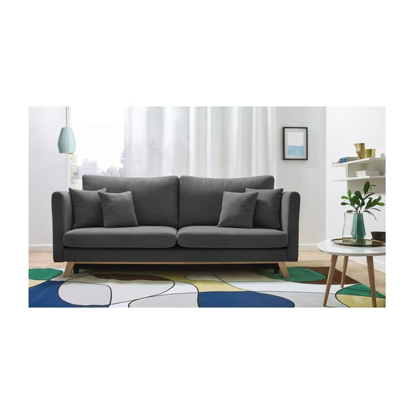 Divano letto grigio scuro Triplo - Bobochic Paris-image-4