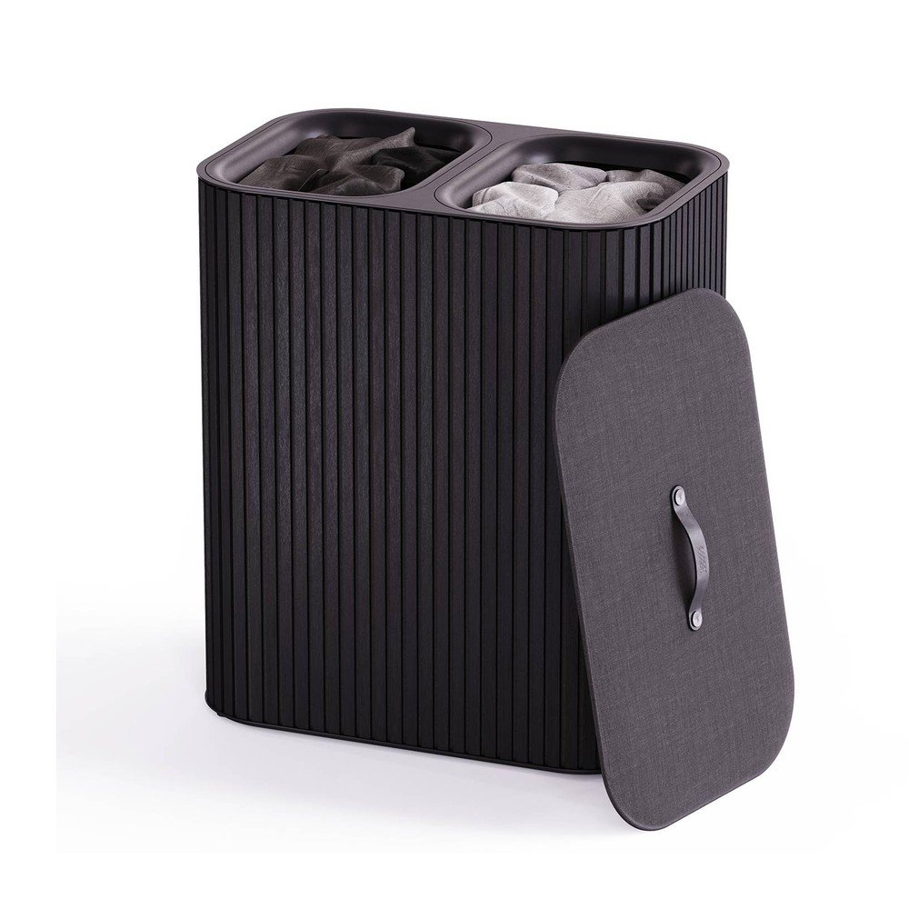 Cesta per il bucato nera in bambù 2x45 l Tota Luxe – Joseph Joseph | Ceste per il bucato