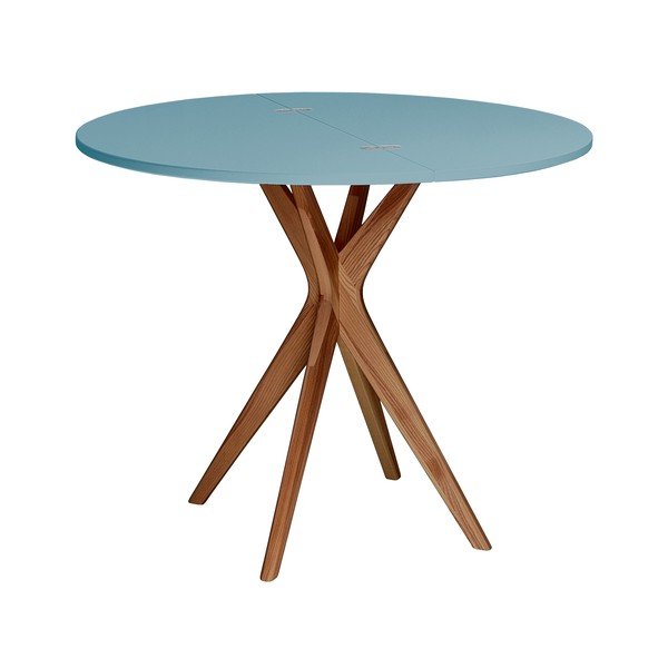 Tavolo da pranzo rotondo allungabile 45x90 cm Jubi – Ragaba-image-2