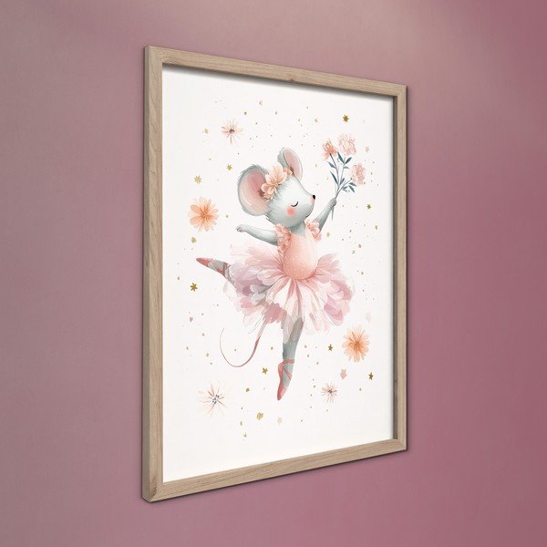 Quadro da bambini 30x40 cm Mouse Ballerina – Styler-image-3
