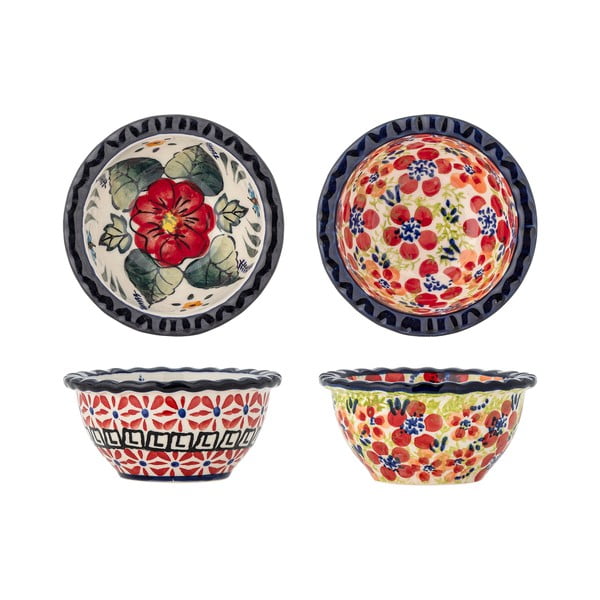 Ciotoline in set da portata rosse in gres 2 pz 95 ml Florist – Bloomingville