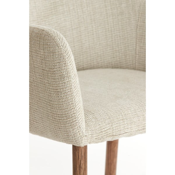 Set di sedie da pranzo beige in imbottito con braccioli 2 pz Blaine – Light & Living-image-1