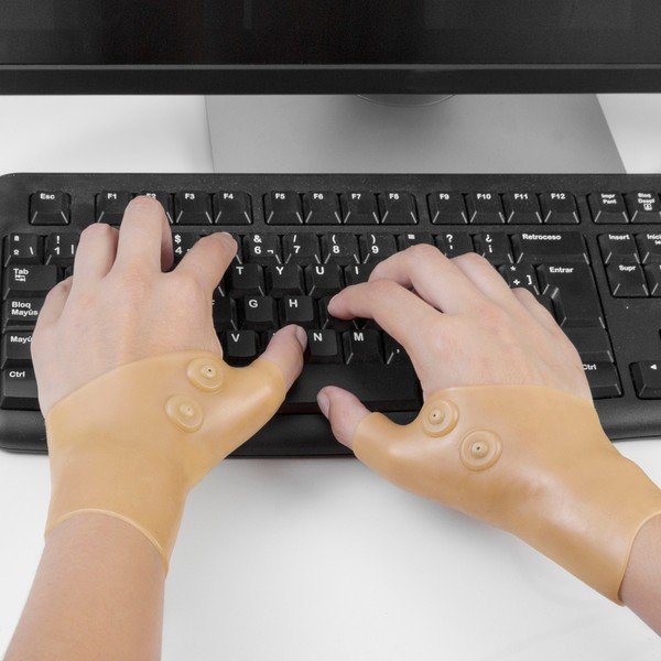 Set di 2 fasce da polso a compressione con punti magnetici - InnovaGoods-image-1