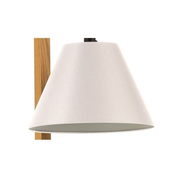 Lampada da terra bianca con struttura in legno Floor - Woodman-image-3