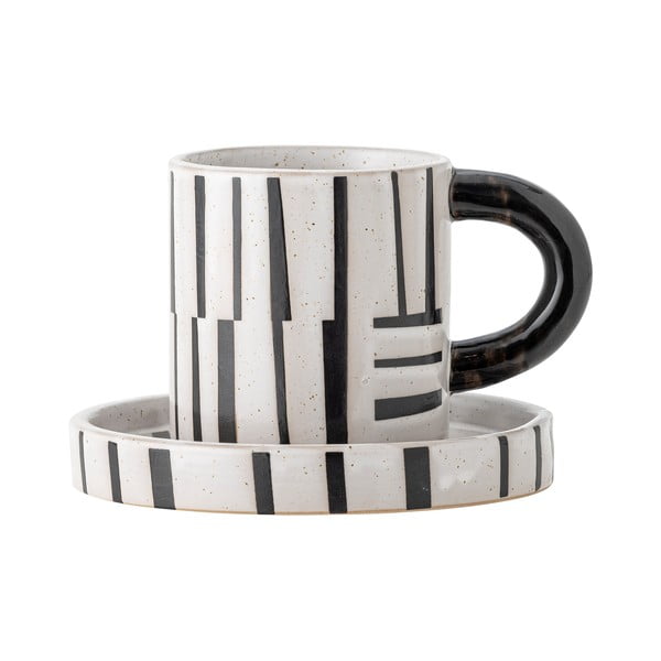 Tazzina bianca e nera in gres 300 ml Frankie – Bloomingville