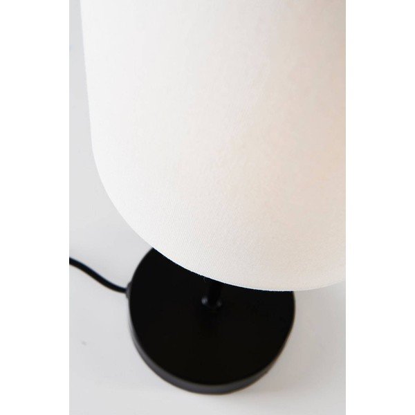 Lampada da tavolo bianca/nera in tessuto (altezza totale 45 cm) Seth – Jotex-image-4