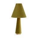 Lampada da tavolo verde con paralume in tessuto (altezza totale 61 cm) Devia – Light & Living