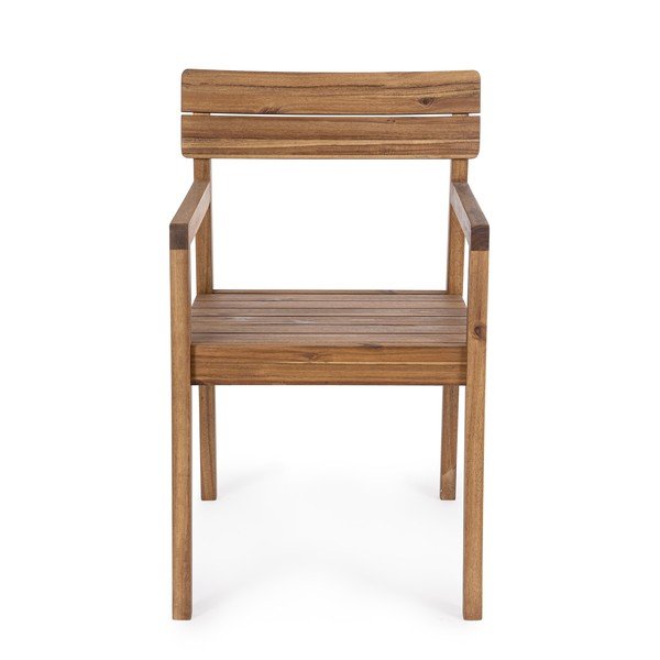 Sedia da esterno di colore naturale in legno massiccio Rodano – Bizzotto-image-2