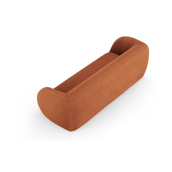 Divano in tessuto bouclé arancione 230 cm Essen - Cosmopolitan Design-image-3