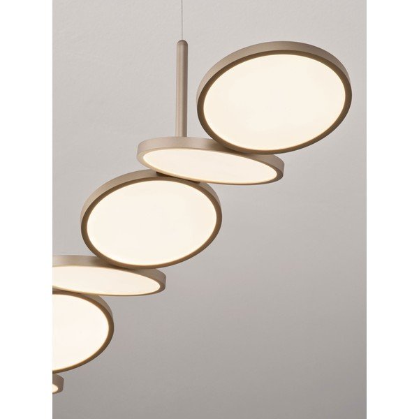 Lampadario LED oro opaco in alluminio con intensità regolabile Vea – Nova Luce-image-3