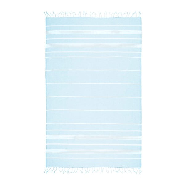 Světle modrá osuška s příměsí bavlny Kate Louise Cotton Collection Classic Ice Blue, 100 x 180 cm