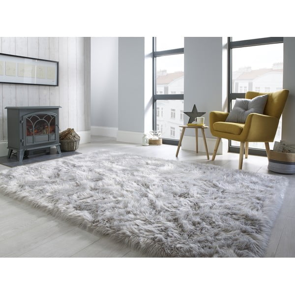 Pelliccia sintetica grigia 180x290 cm - Flair Rugs-image-2