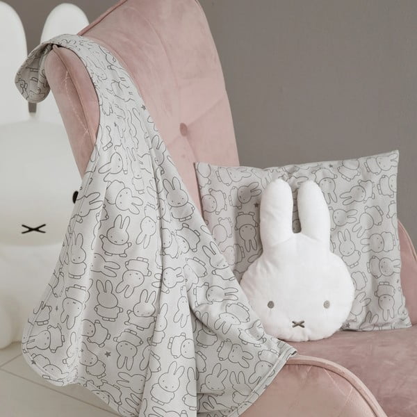 Coperta per neonato in cotone grigio 80x80 cm Miffy - Roba-image-3
